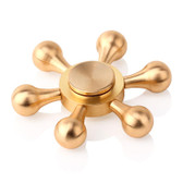 Heavy Duty Brass Premium Fidget Spinner, 3+ Minutes Spinning, Ship’s Wheel Design