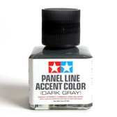 Tamiya 87199 Panel Line Accent Color Enamel Paints Dark Gray 40ml Bottle