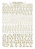 Woodland Scenics Extended Roman R.R. Letters Gold 1/16-1/4 MG717