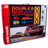 Auto World SRS341 14.5' Double 8 Racing Slot Race Set HO Scale