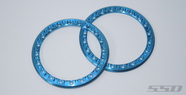 SSD RC SSD00573 2.2” Blue Aluminum Beadlock Rings (2) - Nitro Hobbies