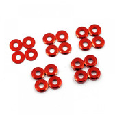 Yeah Racing YA-0731RD Aluminum M3 X 8mm Flat Washer 0.5 / 1 / 1.5 / 2 / 2.5 (4Pcs) each