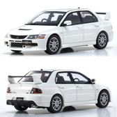 Kyosho KSR43111W 1/43 Mitsubishi Lancer Evolution IX MR Diecast White Car