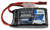 NHX RC Muscle Pack 2S 7.4V 1000mAh 35C Lipo Battery w/ JST Connector