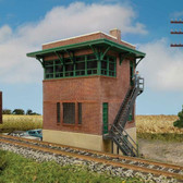 Walthers 933-3554 Pennsylvania Railroad Brick Interlocking Tower w/Flat Roof Kit HO Scale