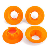 Traxxas 9569T Wheel Covers Orange (4) for Sledge / E-Revo