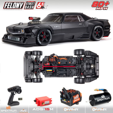 ARRMA ARA7617V2T1 1/7 FELONY 6S BLX Street Bash All-Road Muscle