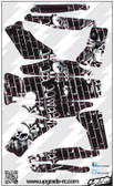 Upgrade RC Black/White Skull Skin / Decal / Sticker 200QX UPG7208