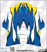 Upgrade RC UPG7301 Blue / Yellow Macro Skin / Decal / Sticker for Spektrum DX5e