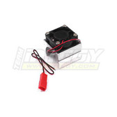 Integy Aluminum Super Brushless Motor Heatsink+Cooling Fan 1/16 Traxxas E-Revo, Slash, Summit, Rally C23141SILVER