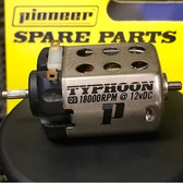 Pioneer MT202601 TYPHOON Motor Splined Shaft 18000RPM at 12vDC 1/32 Slot Car