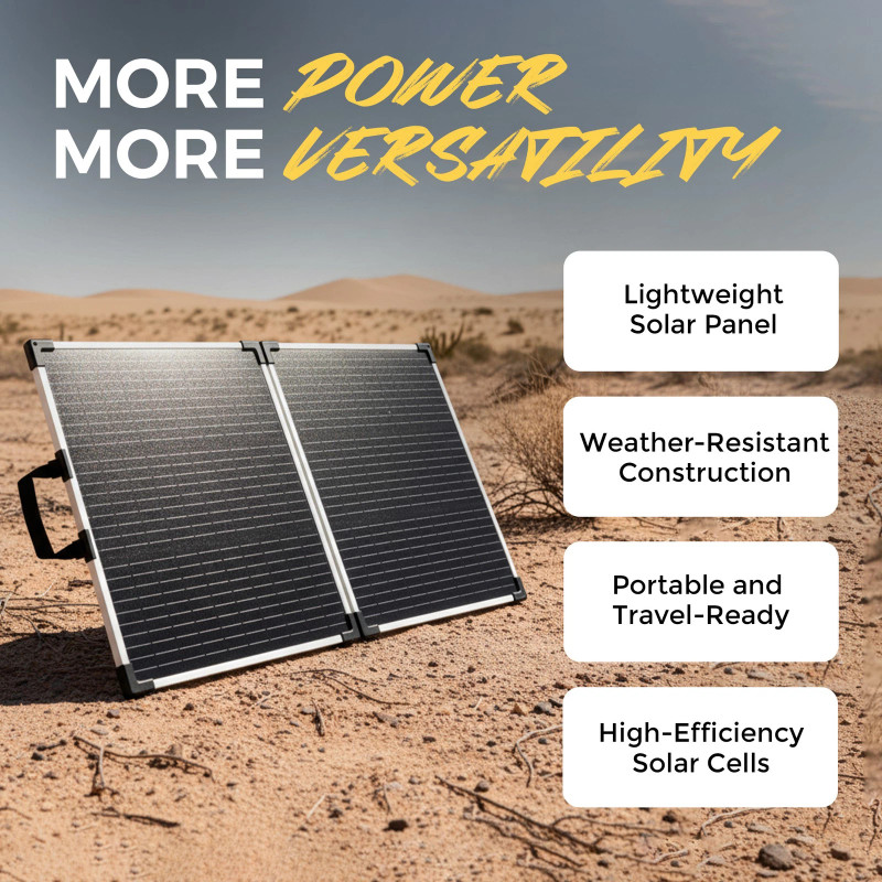 LION 100W 12V PORTABLE SOLAR PANEL