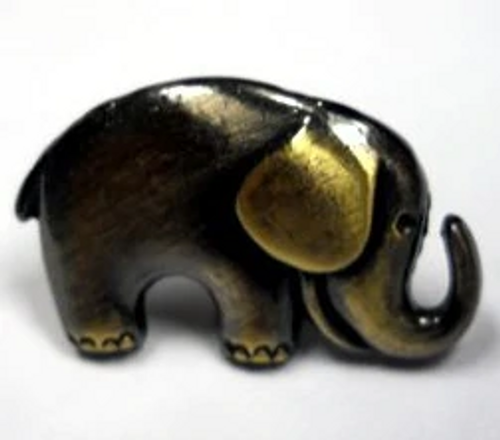 999009 25mm Metal Elephant w/ shank (25mm)