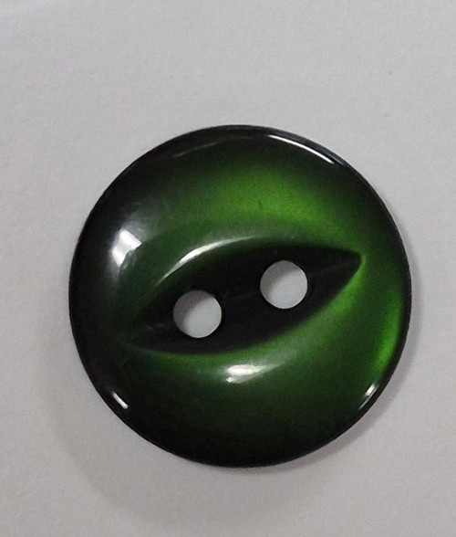 555182 15mm Round Green 2 Hole