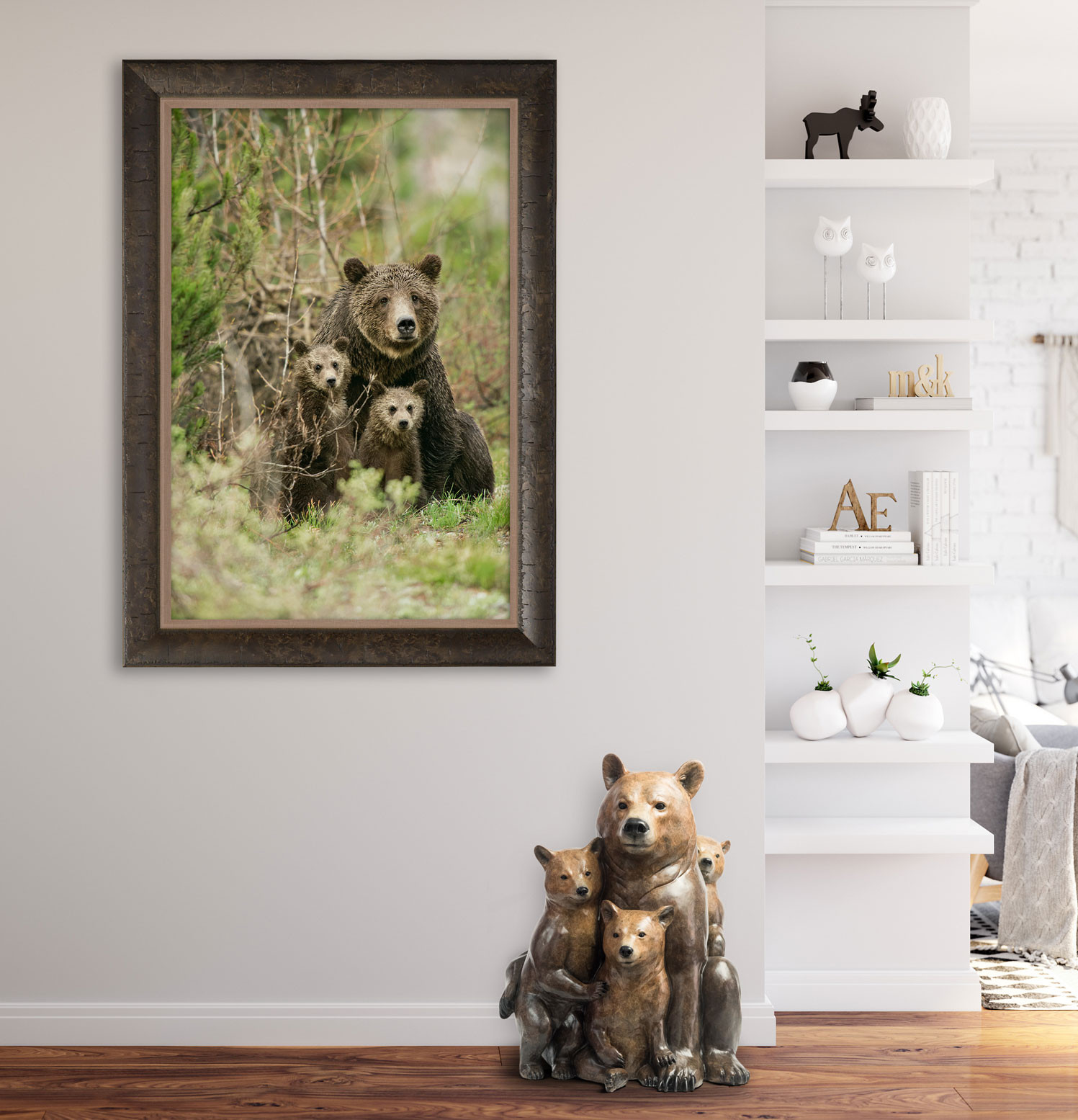 Mother's Love – Grizzly 399 & Cubs Print by Thomas D. Mangelsen