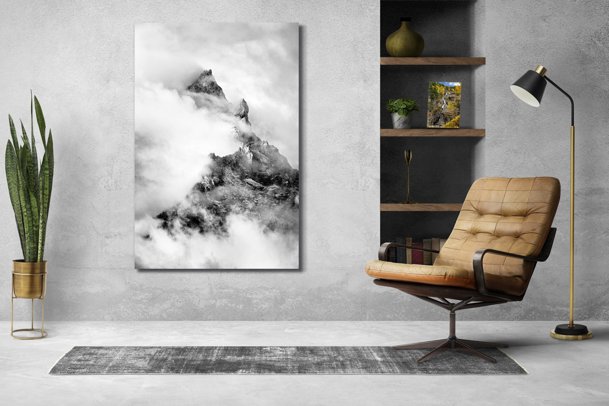 Minimalist office decor featuring Teewinot: Many Pinnacles by Thomas D. Mangelsen