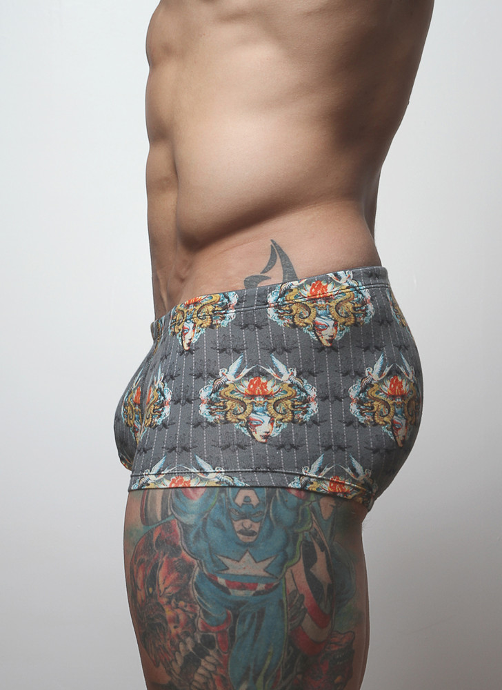 Our Square Cut Brief printed in a pattern you'll only find at /baskit/.