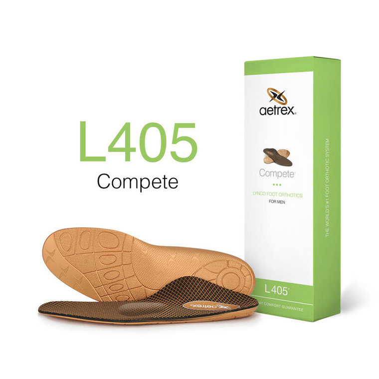 Aetrex Men Compete Orthotics with Metatarsal Support