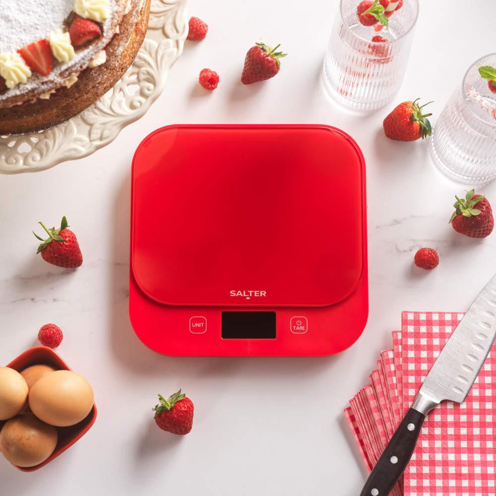 Red kitchen scale