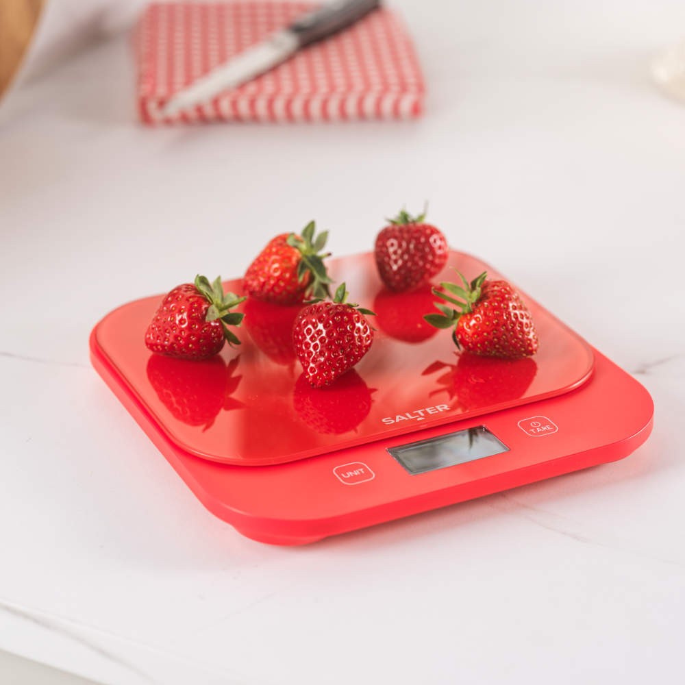 Shop British Bakes Digital Kitchen Scale | Red