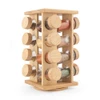 Bamboo Rotating Spice Rack & 16 Glass Jars image