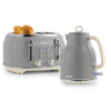 Retro Kettle & 4-Slice Toaster Set - Grey image