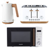 Toronto Kettle, Toaster, Microwave Set - White image