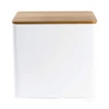 Toronto Bread Bin – White/Wooden image