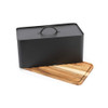 Toronto Bread Bin with Chopping Board – Black image