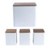 Toronto 4-Piece Countertop Set – White/Wooden image