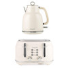 Retro Kettle & Toaster Set – Cream image