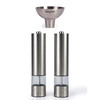Electric Salt & Pepper Grinder Set & Refill Funnel - Sliver image