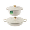 Chester Cast Iron Casserole Set - Cream | PFAS-Free Coating image