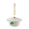 Chester Cast Iron Casserole & Mill Set - Cream | PFAS-Free Coating image
