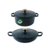 Chester Cast Iron Casserole Set - Green | PFAS-Free Coating image