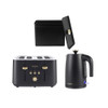 Alchemy Kettle, Toaster & Bread Bin Set -Black/Gold image