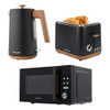 Toronto Kettle, 2-Slice Toaster & Microwave Set - Black image