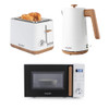 Toronto Kettle, 2-Slice Toaster & Microwave Set - White image