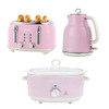 Retro Pink 2 slice Toaster, Kettle & 6.5L Slow Cooker Set image