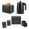 Kuro Kettle, 2-Slice Toaster & 4-Piece Countertop Canister Set - Black image