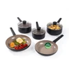 Recycled Ceramic 5 Piece Cooking Pan Set – Beige/Black image