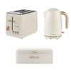 Pebble Kettle, Toaster & Bread Bin Set - Stone image