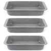 Marble 3-Piece Roasting Tray Set - Grey image