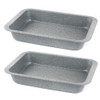 Marblestone 36cm Roasting Tin - 2 Pack - Grey image