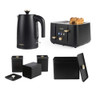 Alchemy 1.7L Kettle, 4 - Slice Toaster & Full Countertop Set - Black image