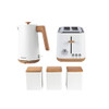 Toronto Kettle, 2-Slice Toaster & 3pc Canister Set -  White image