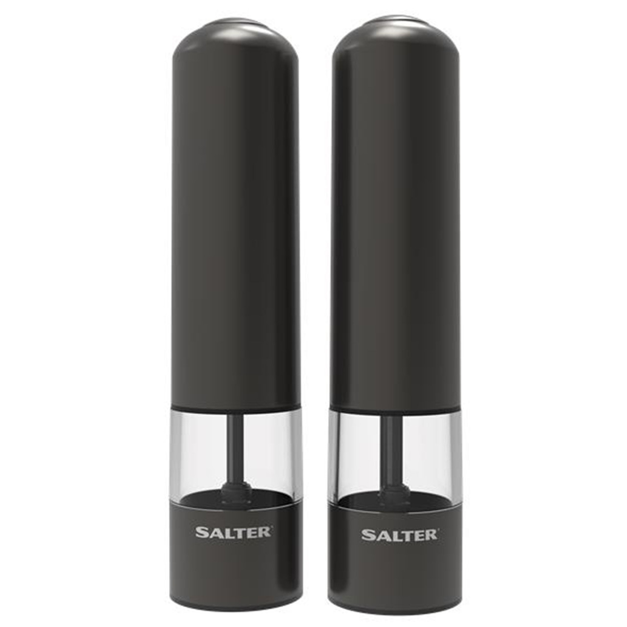Set of 2 Black and White Rechargable Electronic Salt and Pepper