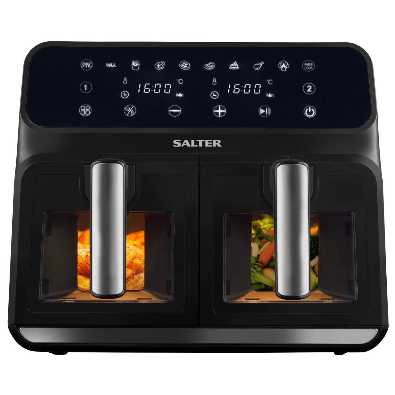 Shop Salter Digital Air Fryer, Dual Drawer, 7.6L