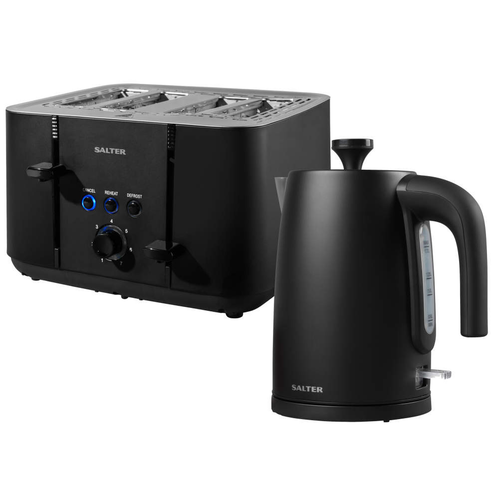 Matt Black Smeg Kettle And Toaster SMEG 2-SLICES TOASTER KETTLE