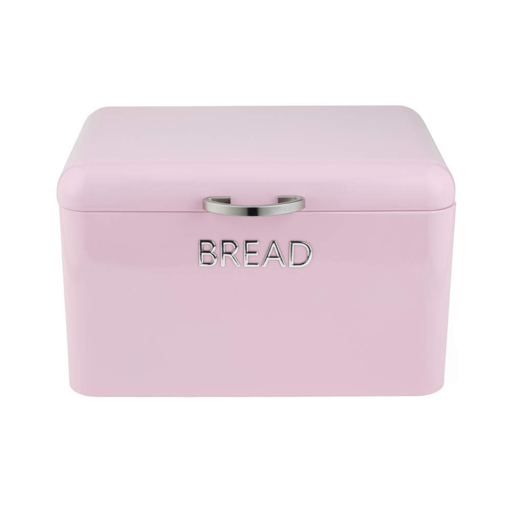 アンティーク　 BREADケース　ピンク Shop Retro Pink Bread Bin - Steel - Embossed Lettering